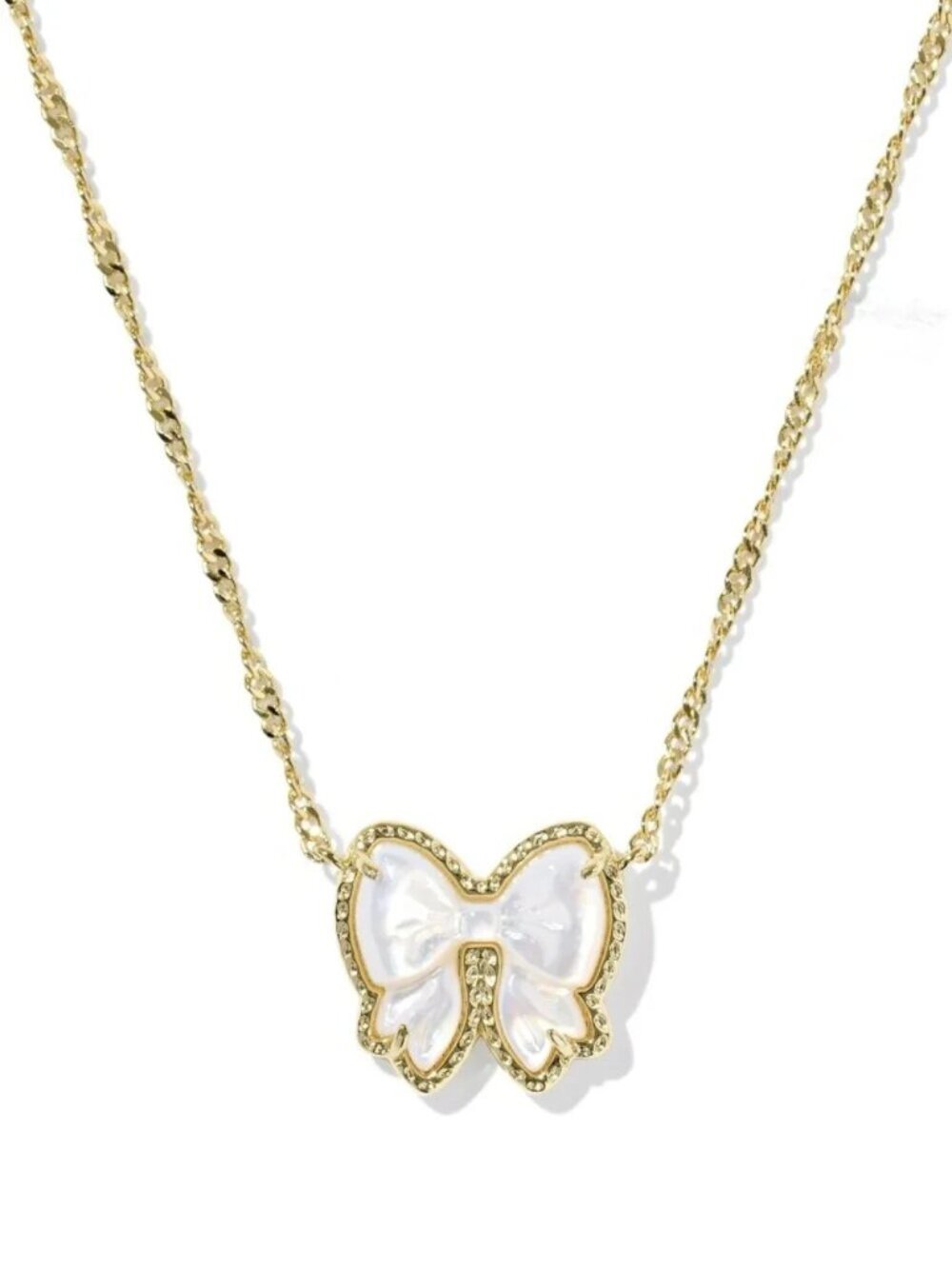 Kendra Scott Haley Bow Silver Short Pendant Necklace